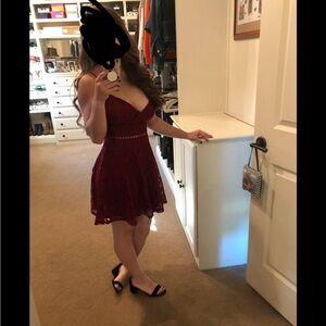 Mi Ami Burgundy Dress